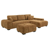 Octavia Amber Fabric Upholstered Sectional Chaise Sofa from Coaster - Luna Furniture