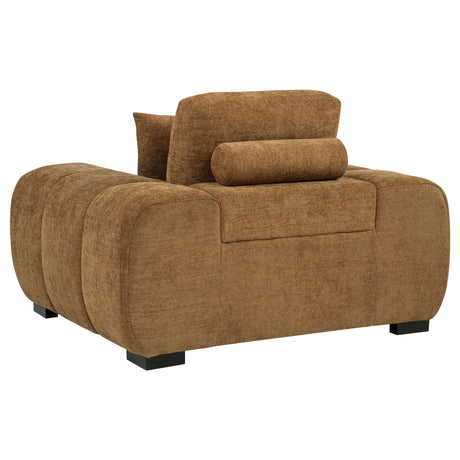 Octavia Amber Fabric Upholstered Track Arm Accent Chair from Coaster - Luna Furniture