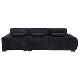 Octavia Black Fabric Upholstered Track Arm Sectional Sofa from Coaster - Luna Furniture