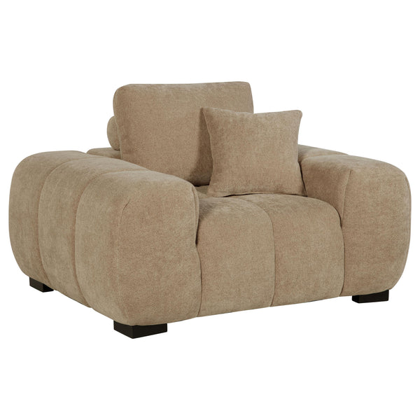 Octavia Camel Track Arm Accent Chair
