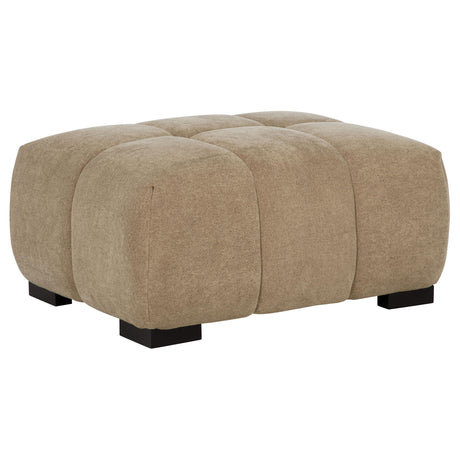 Octavia Camel Upholstered Rectangular Ottoman from Coaster - Luna Furniture