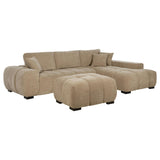 Octavia Camel Upholstered Rectangular Ottoman from Coaster - Luna Furniture