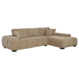 Octavia Camel Upholstered Sectional Chaise Sofa from Coaster - Luna Furniture