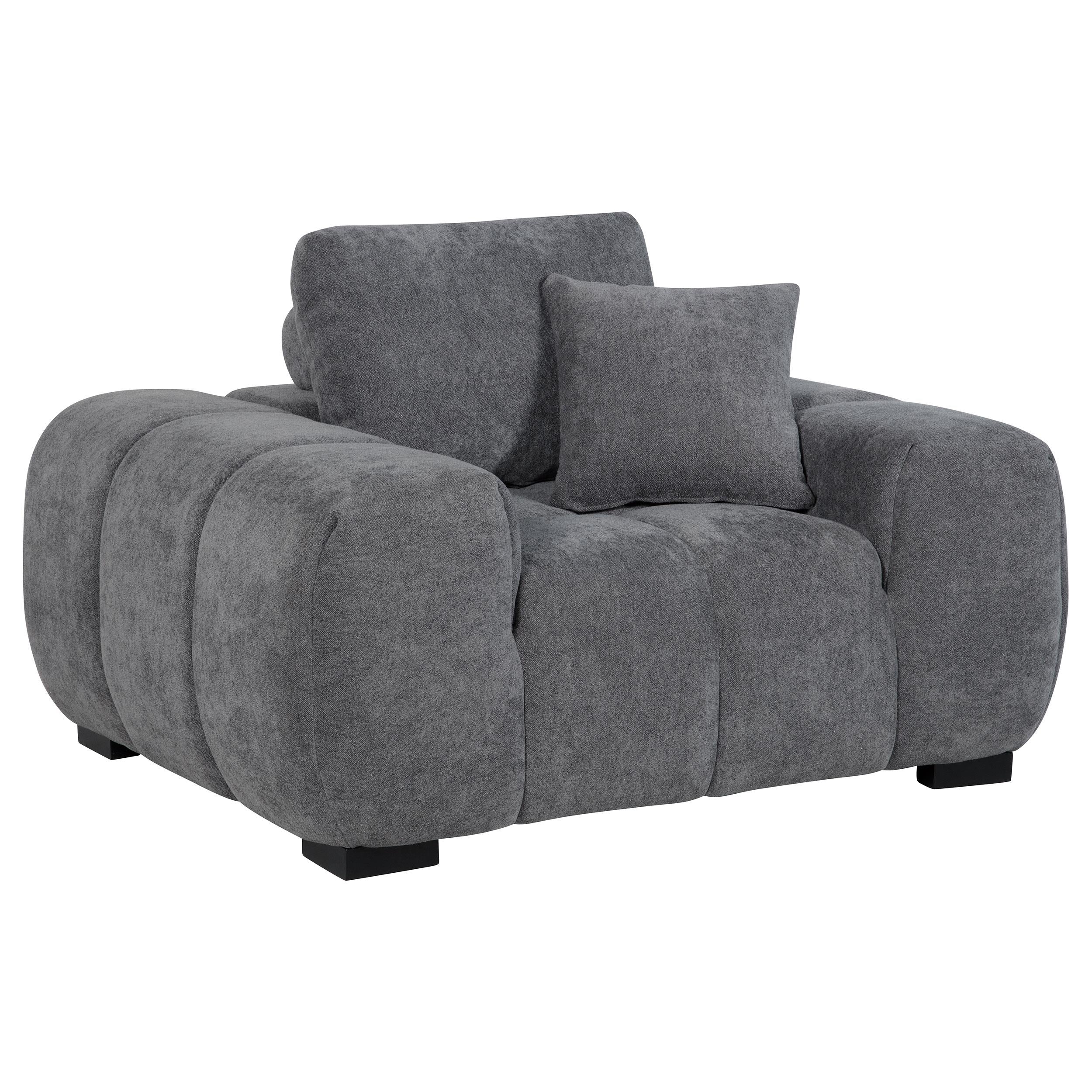 Coaster Octavia Charcoal Gray Track Arm Accent Chair – Luna Furniture