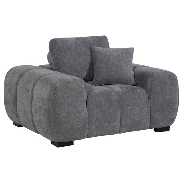 Octavia Charcoal Gray Track Arm Accent Chair