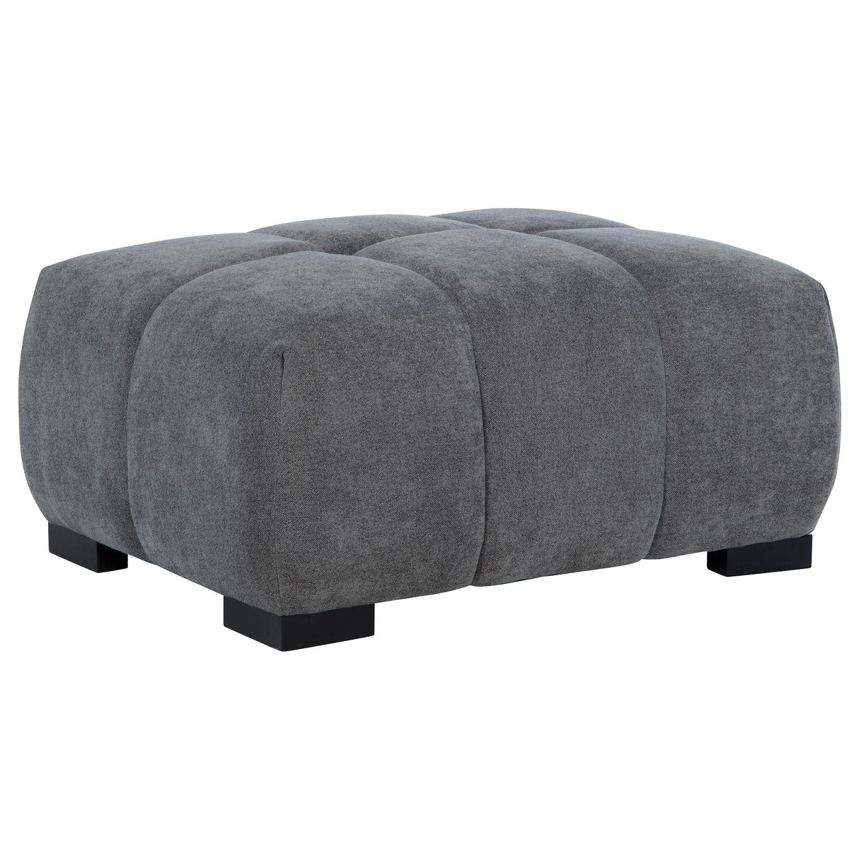 Octavia Charcoal Gray Upholstered Rectangular Ottoman from Coaster - Luna Furniture