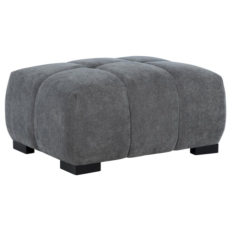 Octavia Charcoal Gray Upholstered Rectangular Ottoman from Coaster - Luna Furniture