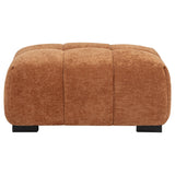 Octavia Orange Fabric Upholstered Rectangular Ottoman from Coaster - Luna Furniture