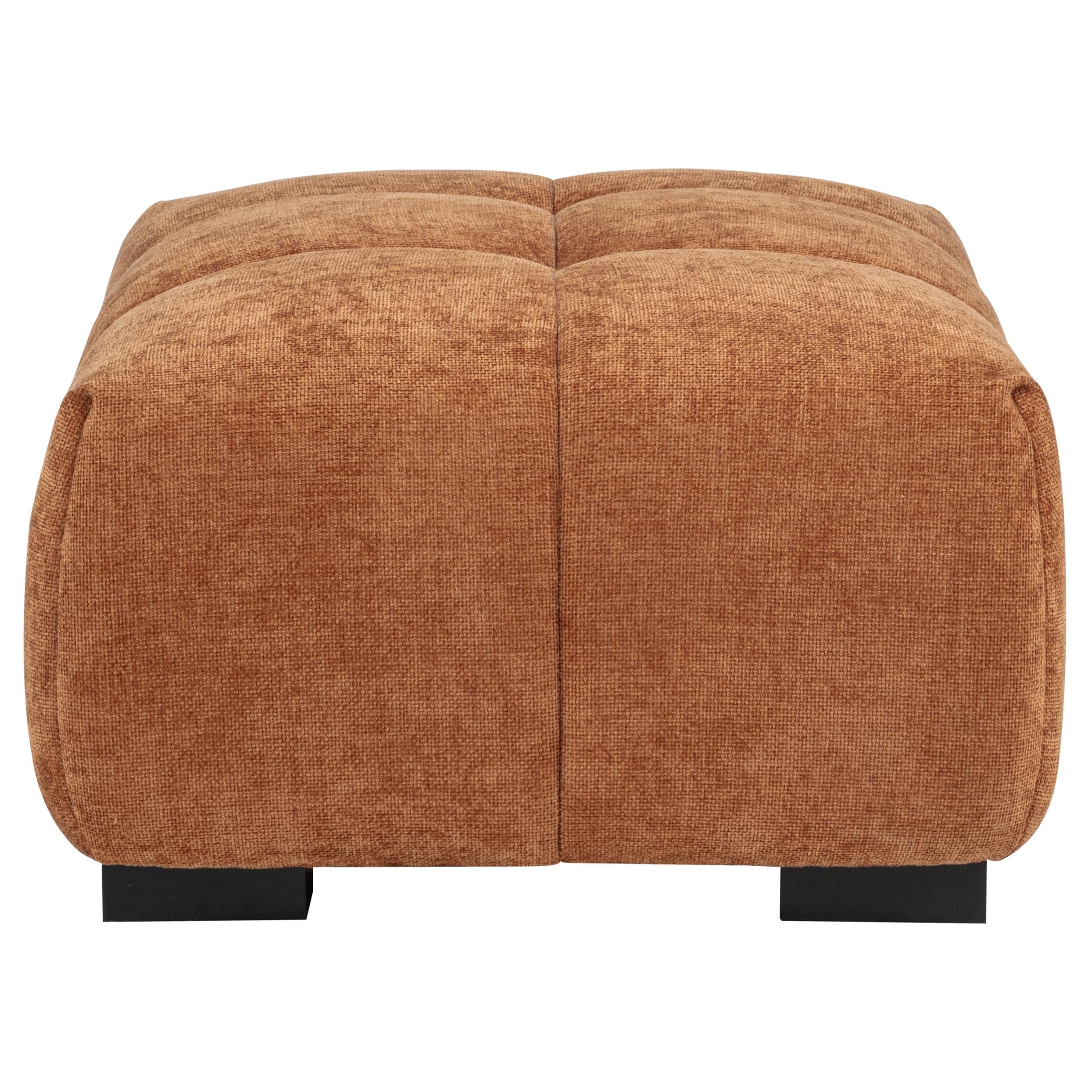 Coaster Octavia Orange Fabric Upholstered Rectangular Ottoman