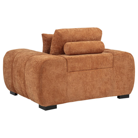 Octavia Orange Fabric Upholstered Track Arm Accent Chair from Coaster - Luna Furniture