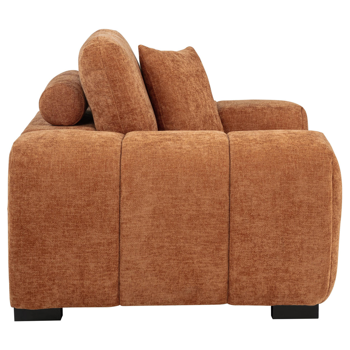 Octavia Orange Fabric Upholstered Track Arm Accent Chair from Coaster - Luna Furniture