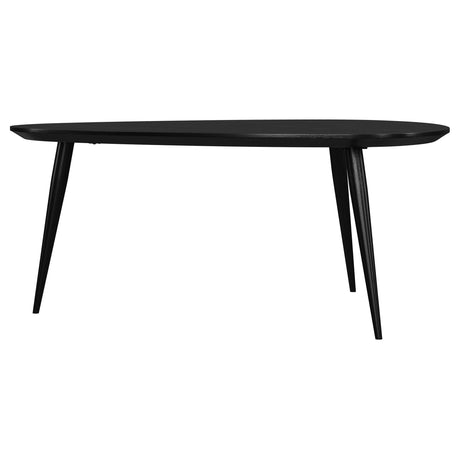 Odessa Black Triangular Solid Wood Coffee Table from Coaster - Luna Furniture