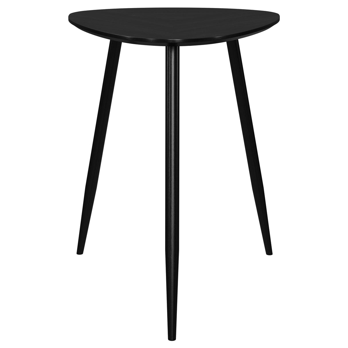 Odessa Black Triangular Solid Wood End Table from Coaster - Luna Furniture