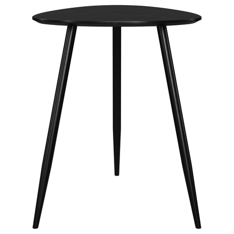 Odessa Black Triangular Solid Wood End Table from Coaster - Luna Furniture