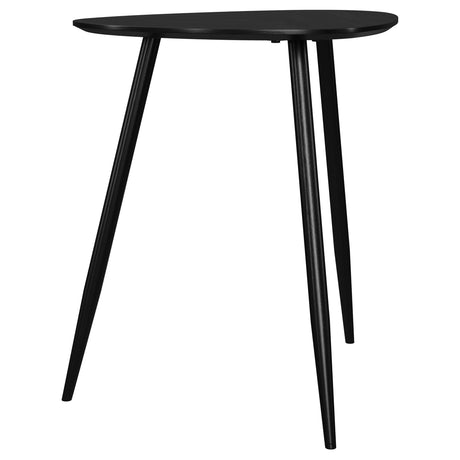 Odessa Black Triangular Solid Wood End Table from Coaster - Luna Furniture