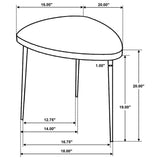 Odessa Black Triangular Solid Wood End Table from Coaster - Luna Furniture