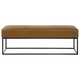 Odessa Tan Leather Bench from Ashcroft Furniture - Luna Furniture