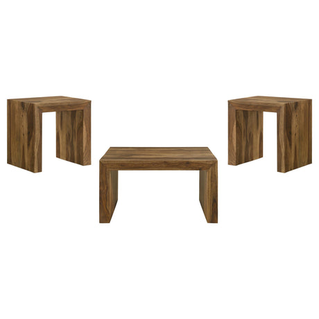 Odilia Auburn 3-Piece Solid Wood Coffee and End Table Set from Coaster - Luna Furniture