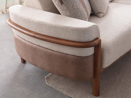 Odin Convertible 3 Seater Sofa in Cream from Furnia - Luna Furniture
