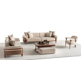 Odin Convertible 3 Seater Sofa in Cream from Furnia - Luna Furniture