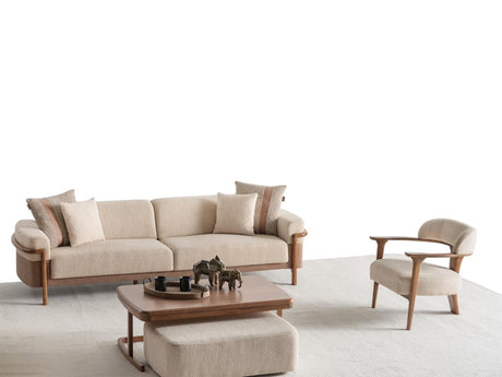 Odin Convertible 3 Seater Sofa in Cream from Furnia - Luna Furniture