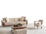 Odin Convertible 4 Seater Sofa in Cream from Furnia - Luna Furniture