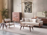 Odin Convertible 4 Seater Sofa in Cream from Furnia - Luna Furniture