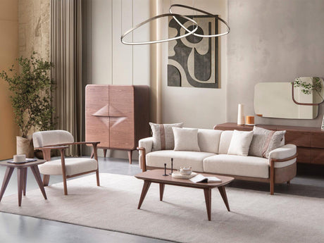 Odin Convertible 4 Seater Sofa in Cream from Furnia - Luna Furniture