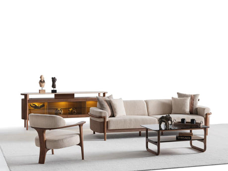 Odin Convertible 3 Seater Sofa in Cream from Furnia - Luna Furniture