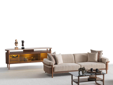 Odin Convertible 4 Seater Sofa in Cream from Furnia - Luna Furniture