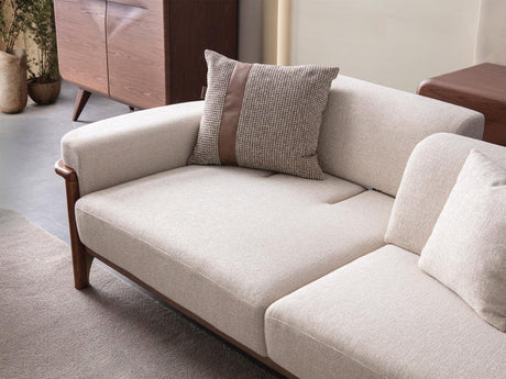 Odin Convertible 3 Seater Sofa in Cream from Furnia - Luna Furniture