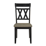 Ogden Black Double X-Back Side Chair, Set of 2 from Homelegance - Luna Furniture