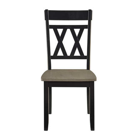 Ogden Black Double X-Back Side Chair, Set of 2 from Homelegance - Luna Furniture