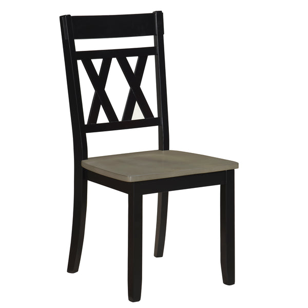 Ogden Black Double X-Back Side Chair, Set of 2
