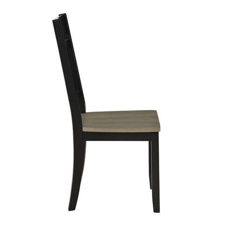 Ogden Black Double X-Back Side Chair, Set of 2 from Homelegance - Luna Furniture