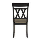Ogden Black Double X-Back Side Chair, Set of 2 from Homelegance - Luna Furniture