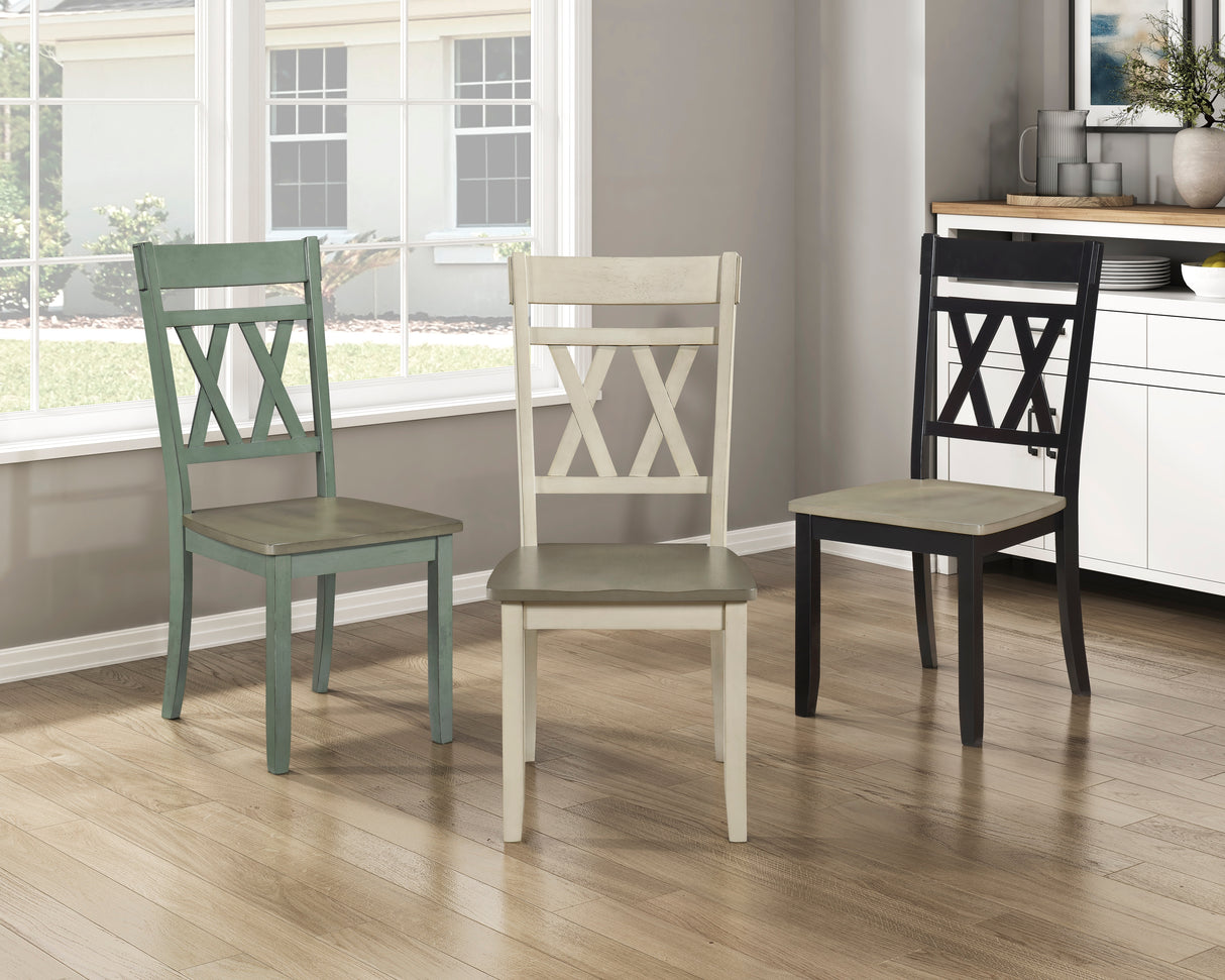 Ogden Black Double X-Back Side Chair, Set of 2 from Homelegance - Luna Furniture