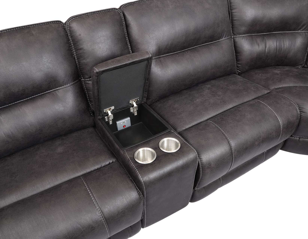 Ogden Granite 6-Piece Power Sectional from Steve Silver - Luna Furniture
