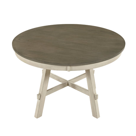 Ogden Graywash/Antique White 48" Round Dining Table from Homelegance - Luna Furniture