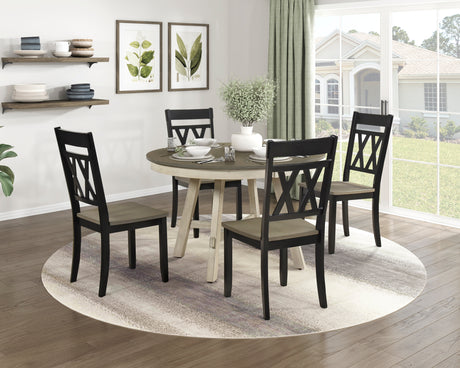 Ogden Graywash/Antique White 48" Round Dining Table from Homelegance - Luna Furniture