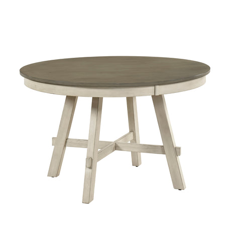 Ogden Graywash/Antique White 5-Piece 48" Round Dining Room Set from Homelegance - Luna Furniture