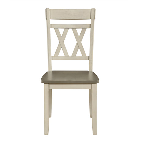 Ogden Graywash/Antique White 5-Piece 48" Round Dining Room Set from Homelegance - Luna Furniture