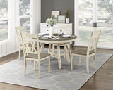 Ogden Graywash/Antique White 5-Piece 48" Round Dining Room Set from Homelegance - Luna Furniture