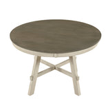 Ogden Graywash/Antique White/Black 5-Piece 48" Round Dining Room Set from Homelegance - Luna Furniture