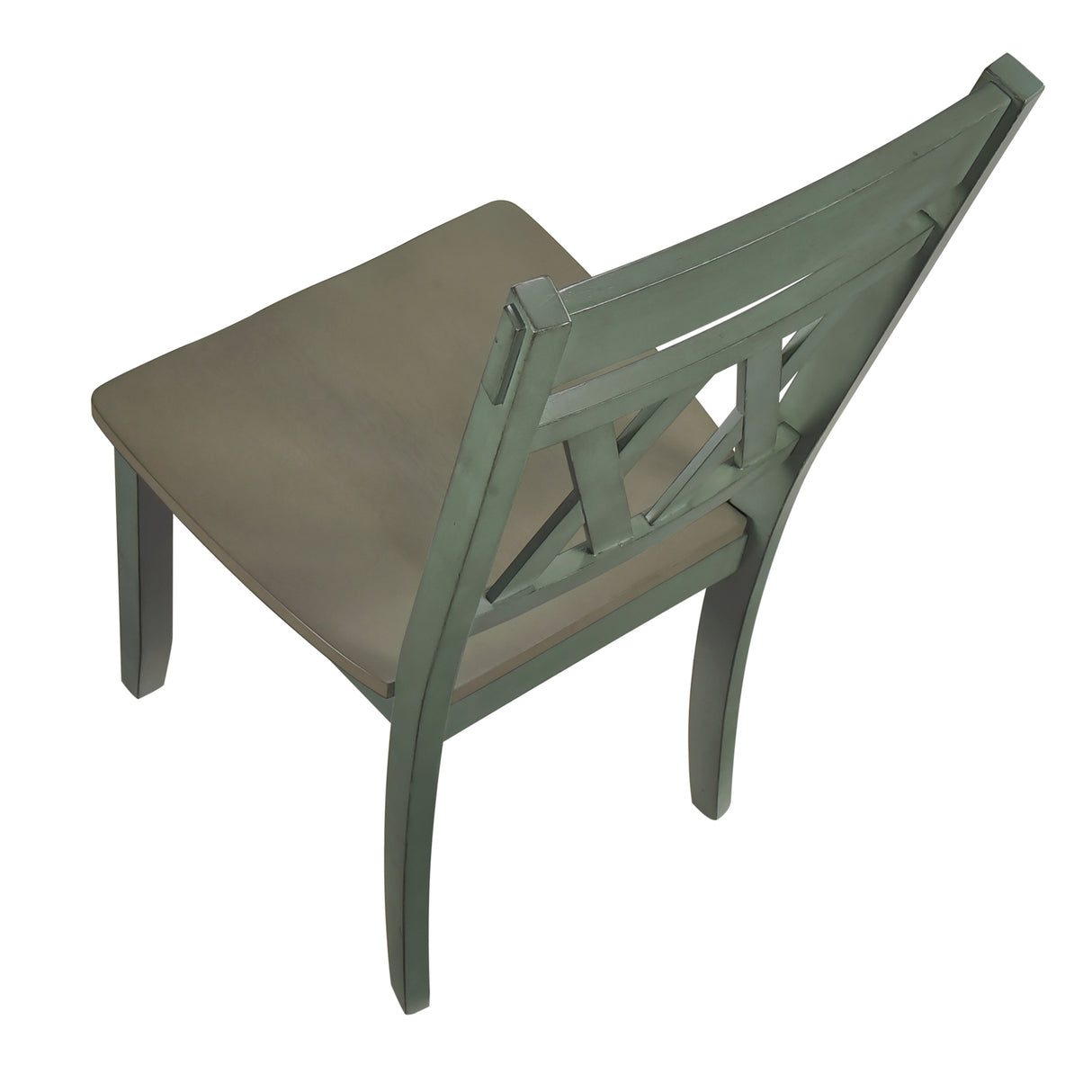 Ogden Graywash/Antique White/Teal 5-Piece 48" Round Dining Room Set from Homelegance - Luna Furniture