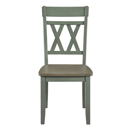 Ogden Teal Double X-Back Side Chair, Set of 2 from Homelegance - Luna Furniture