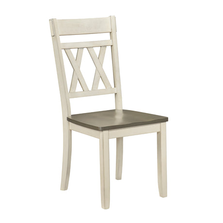 Ogden White Double X-Back Side Chair, Set of 2 from Homelegance - Luna Furniture