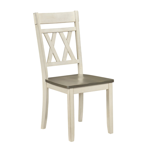 Ogden White Double X-Back Side Chair, Set of 2