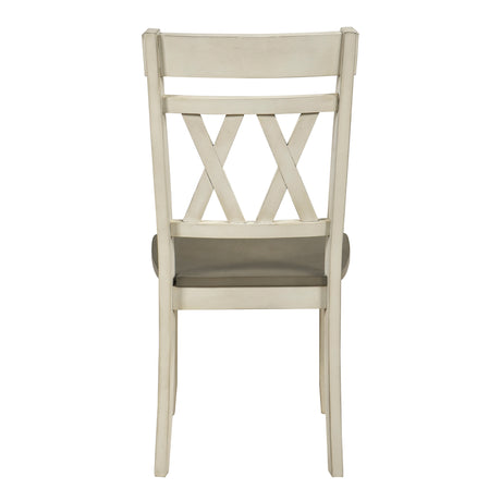 Ogden White Double X-Back Side Chair, Set of 2 from Homelegance - Luna Furniture