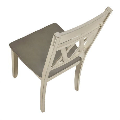 Ogden White Double X-Back Side Chair, Set of 2 from Homelegance - Luna Furniture